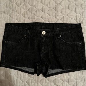 CITY STREETS~DK DENIM SHORTS~STUD DETAIL~9
